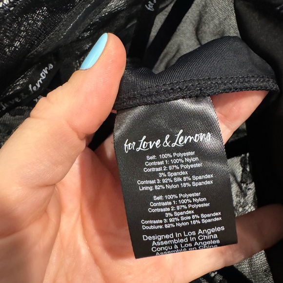 NWT For Love and Lemons black bustier dress - Picture 9 of 12